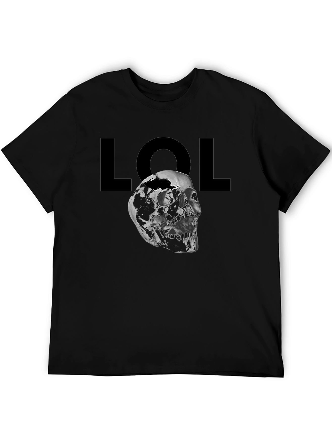 LOL Skull Graphic T-Shirt - Mens Black Tee