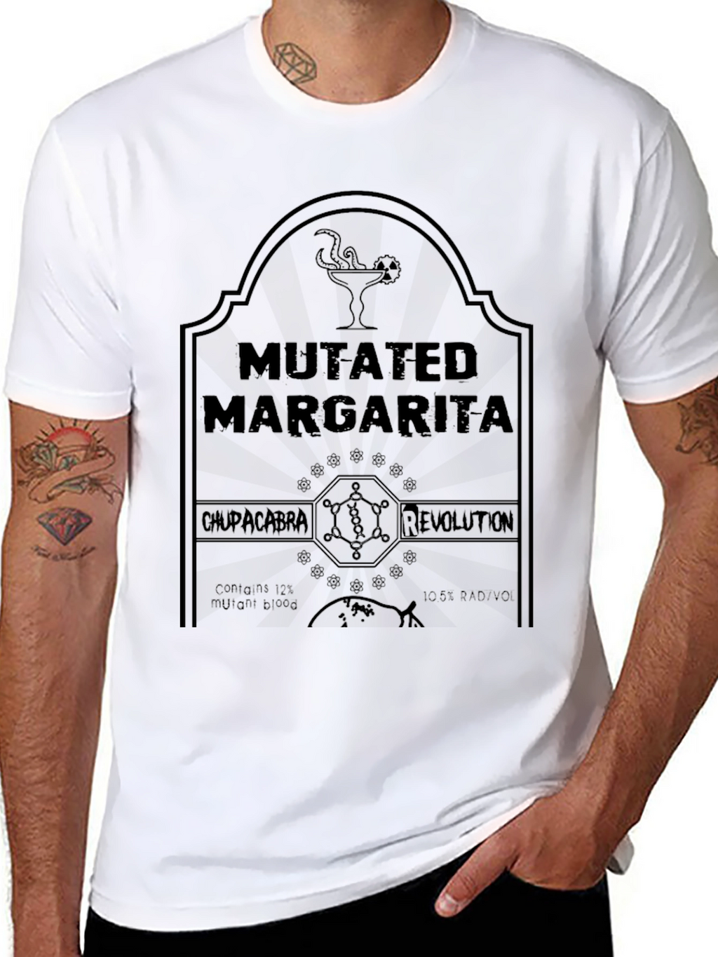 Mutated Margarita Graphic Tee - Chupacabra Revolution T-Shirt