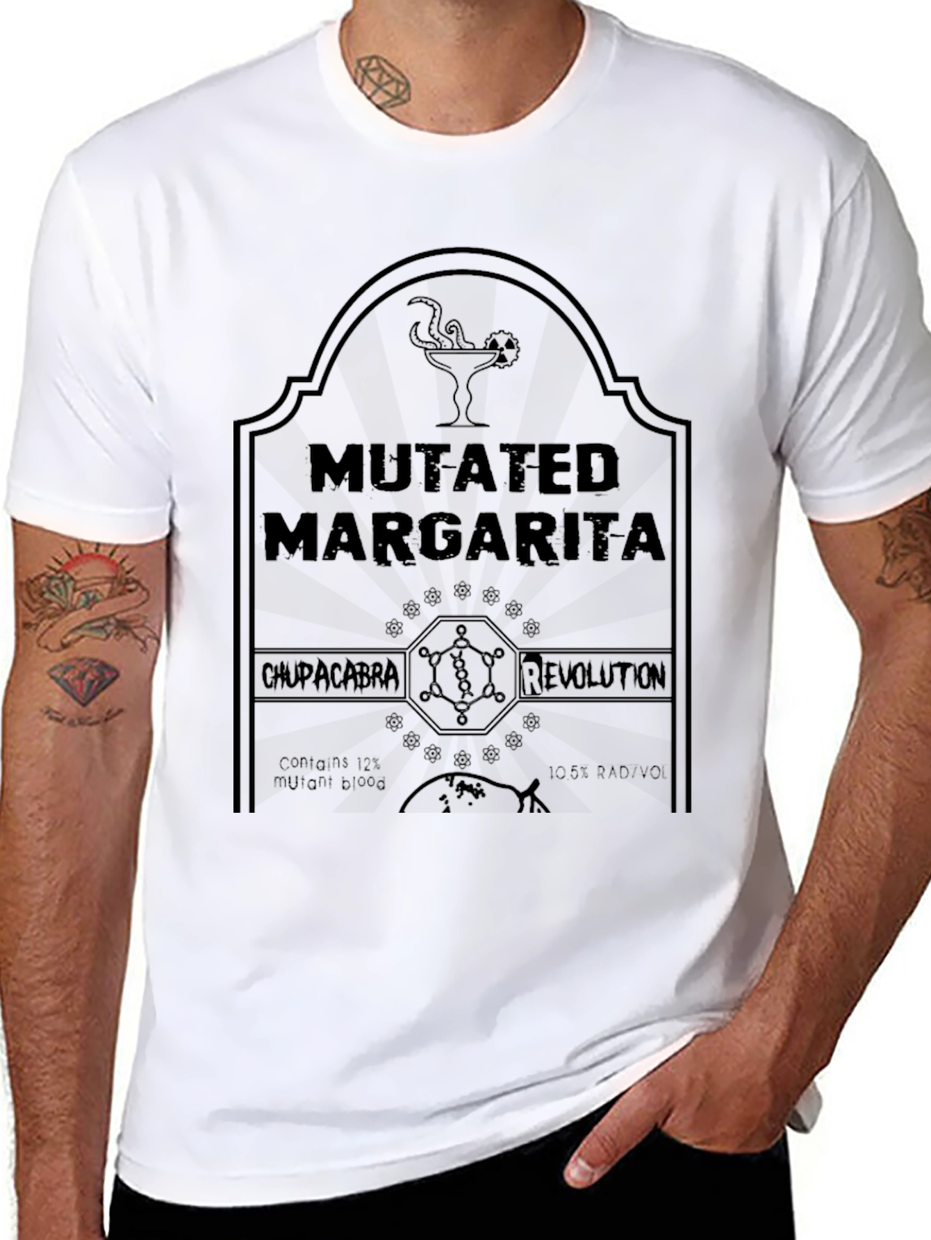 Mutated Margarita Graphic Tee - Chupacabra Revolution T-Shirt