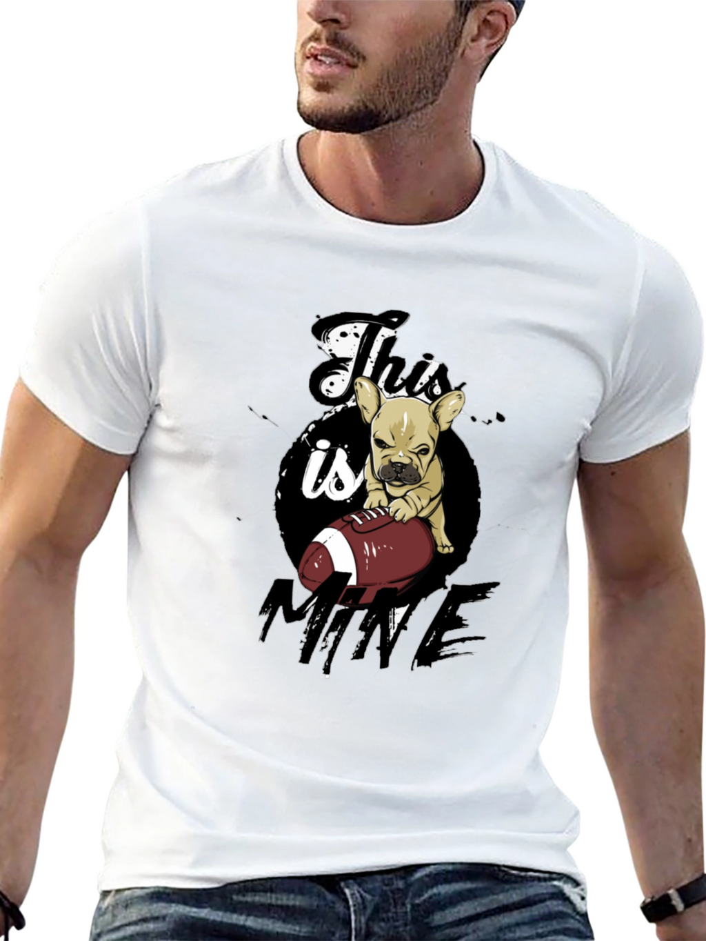Bulldog Football T-Shirt - This is Mine!