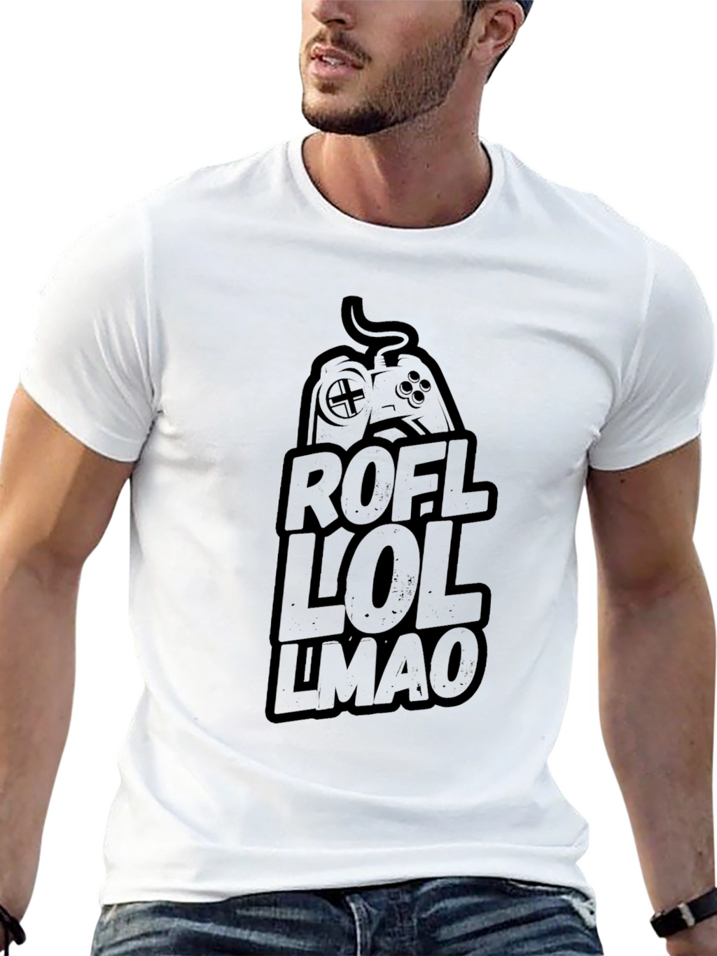 Gaming Humor T-Shirt - ROFL LOL LMAO