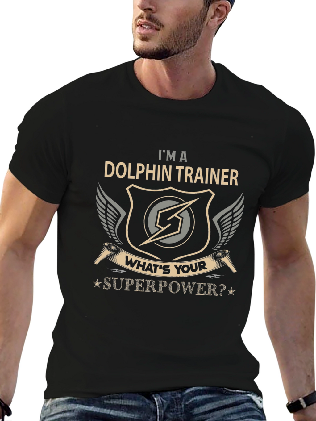 Dolphin Trainer Superpower T-Shirt - Novelty Gift
