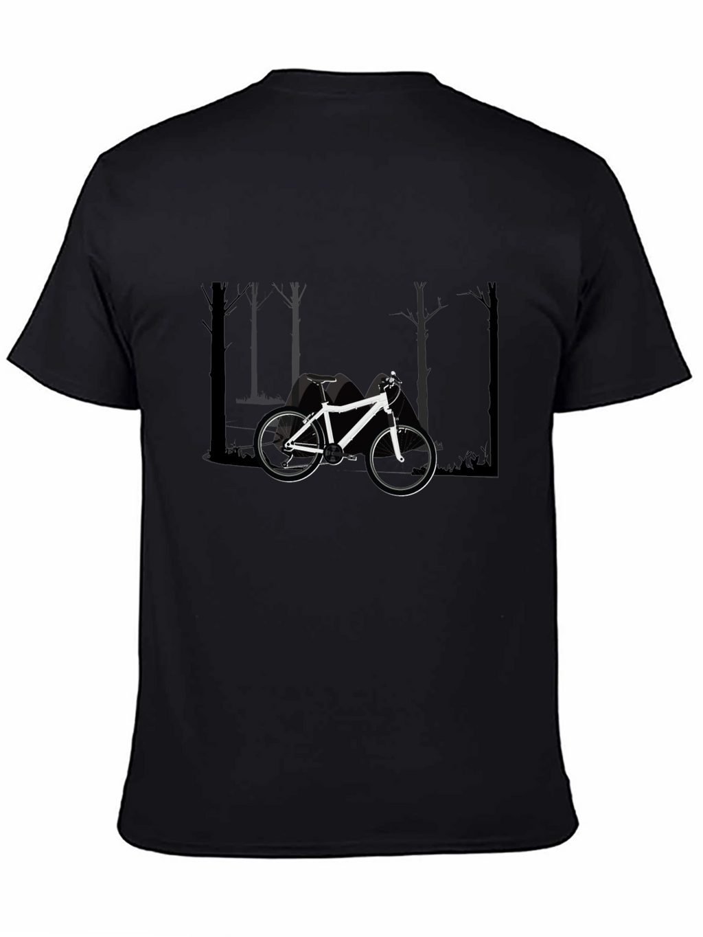 Mountain Biking Graphic Tee - Black
