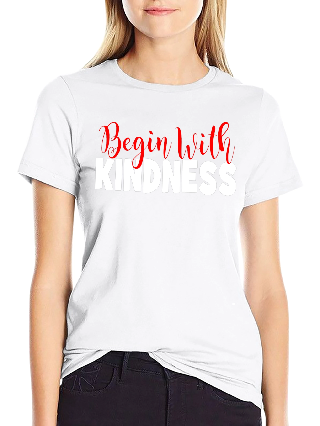 Begin With Kindness Graphic T-Shirt