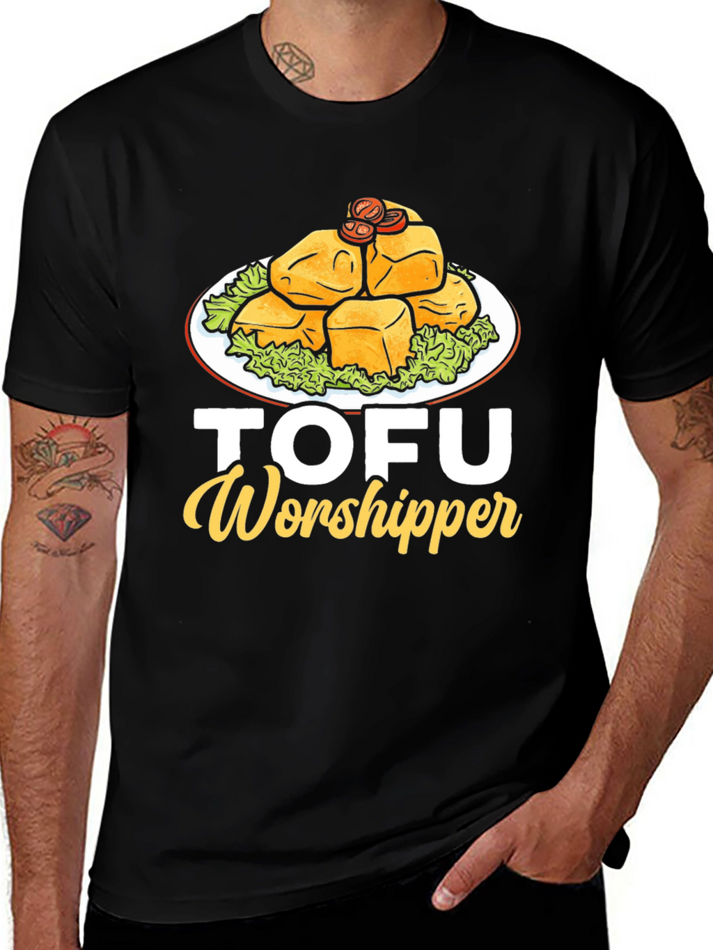 Tofu Worshipper Graphic T-Shirt - Vegan Friendly Apparel