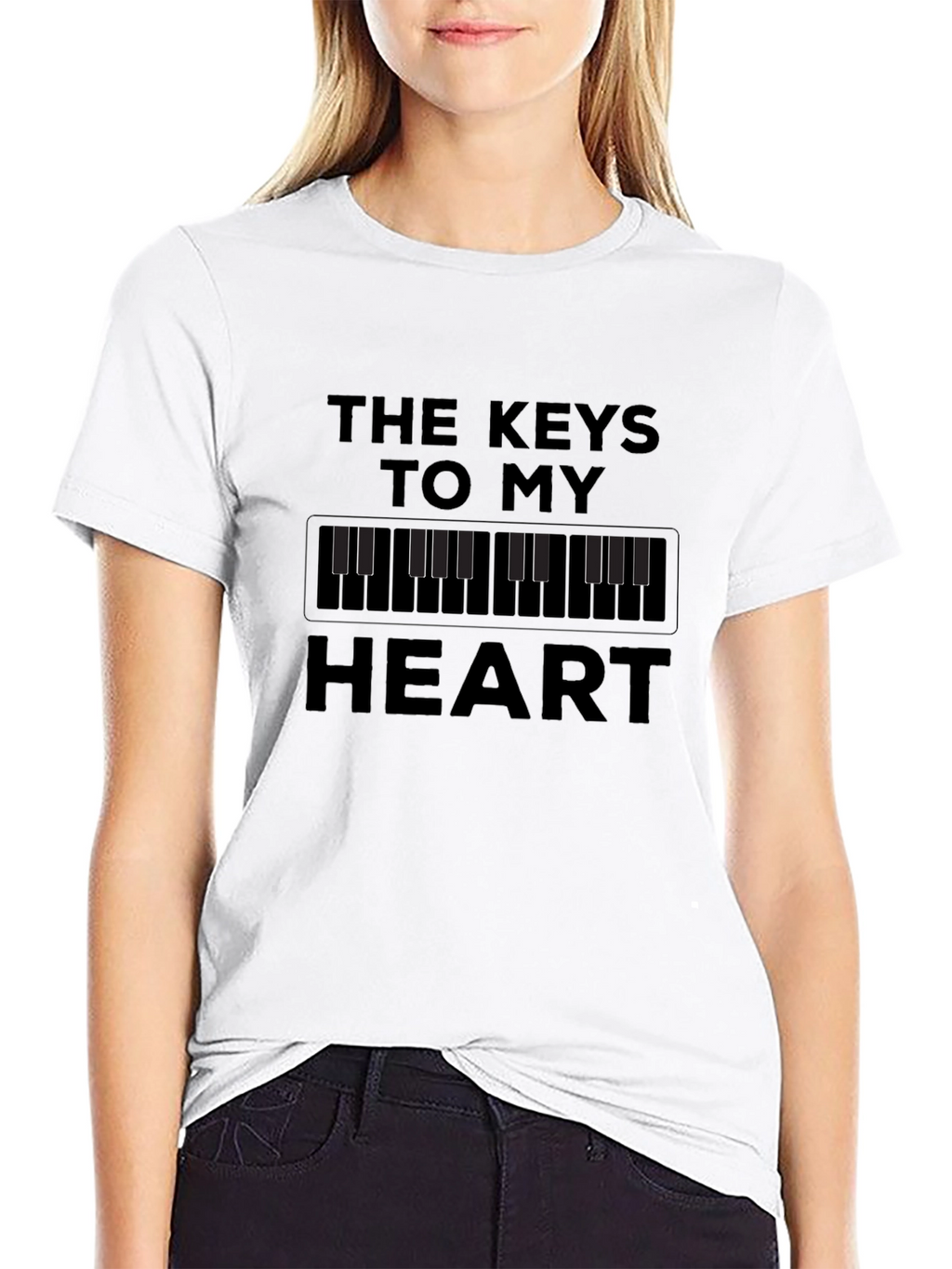 The Keys to My Heart Piano Graphic T-Shirt