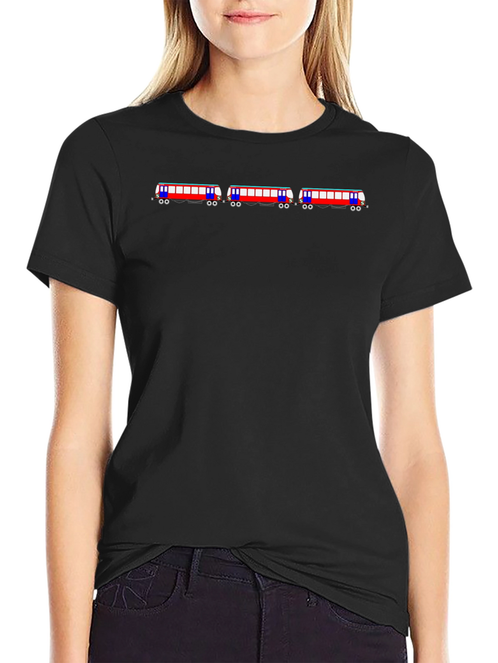Train Graphic Black T-Shirt