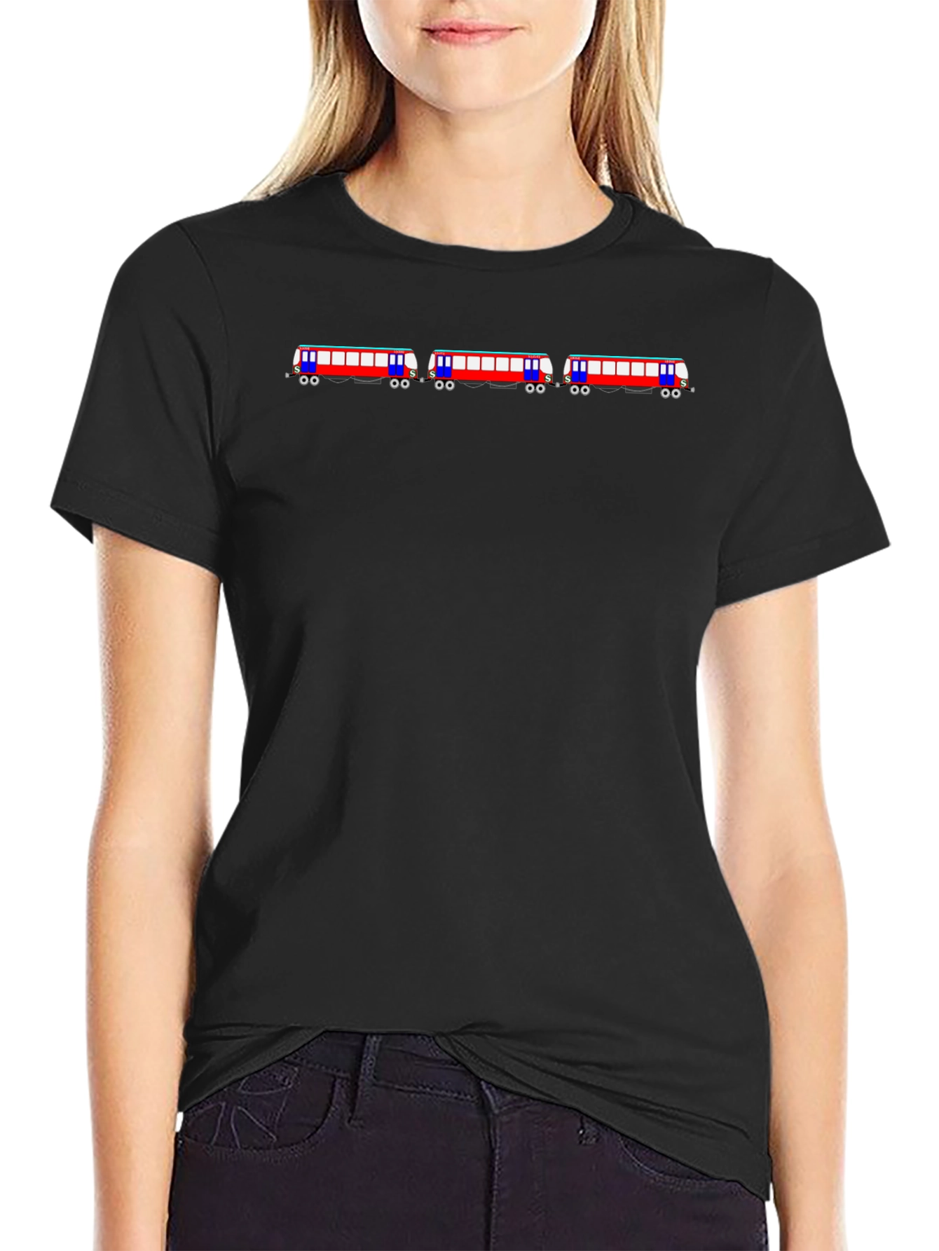 Train Graphic Black T-Shirt