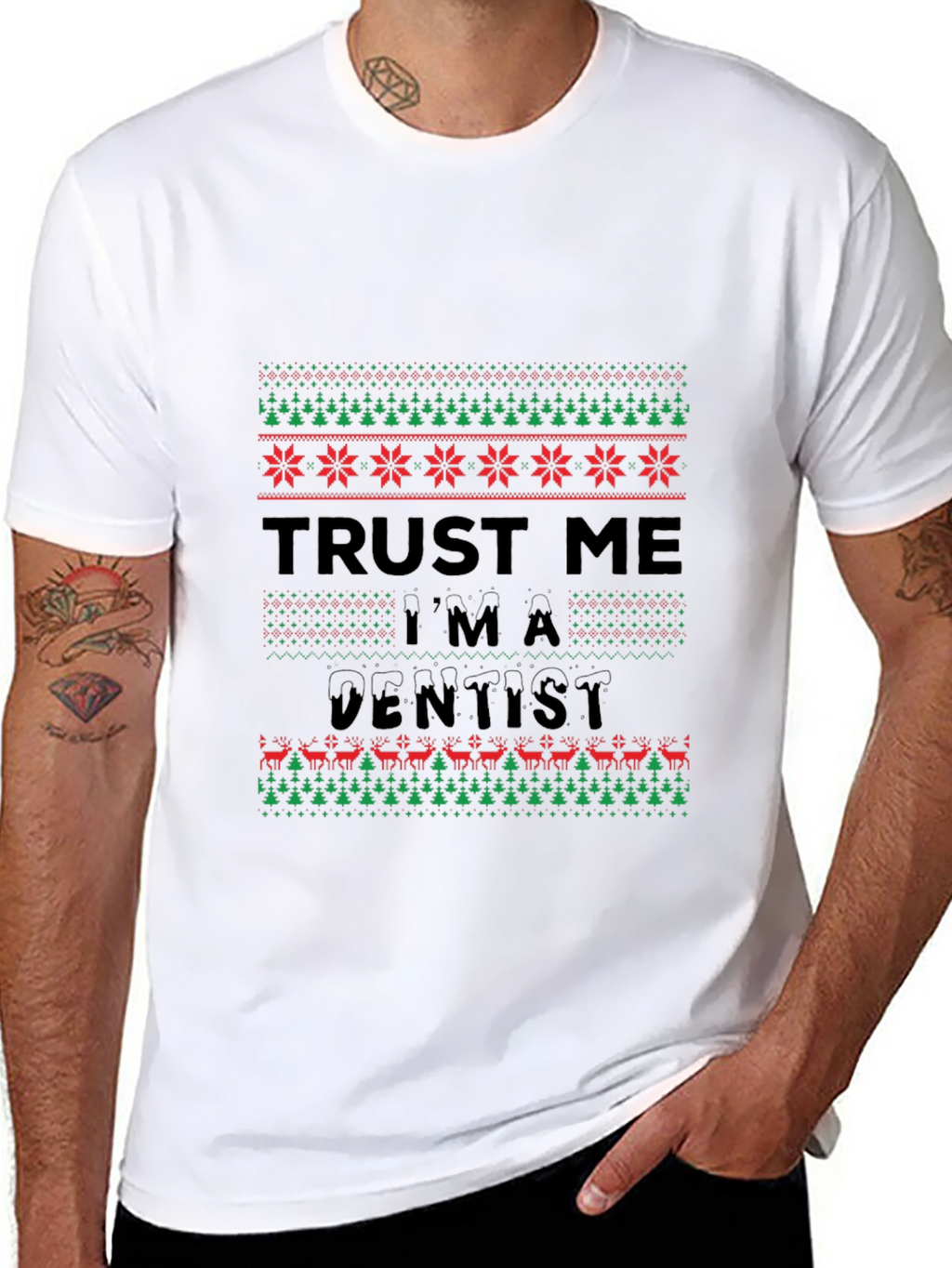 Funny Trust Me Im A Dentist Christmas T-Shirt
