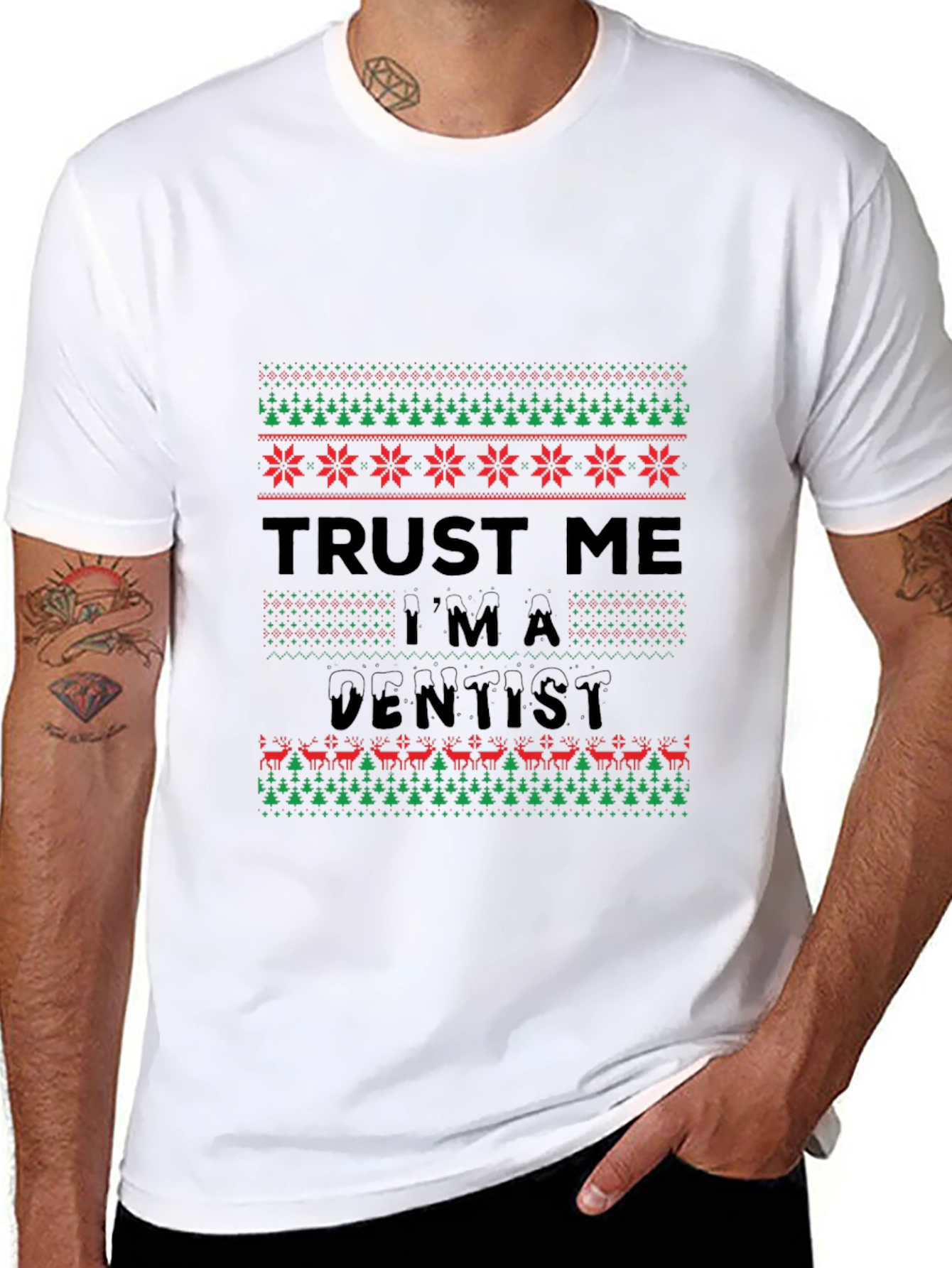 Funny Trust Me Im A Dentist Christmas T-Shirt
