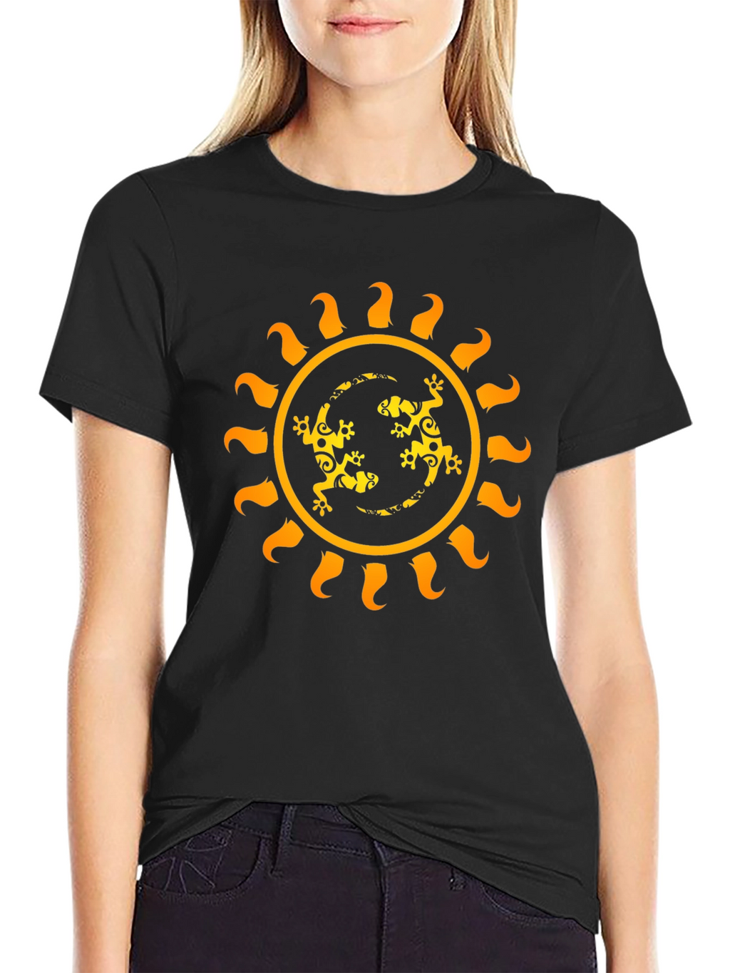 Lizard Sun Graphic T-Shirt - Stylish & Unique!