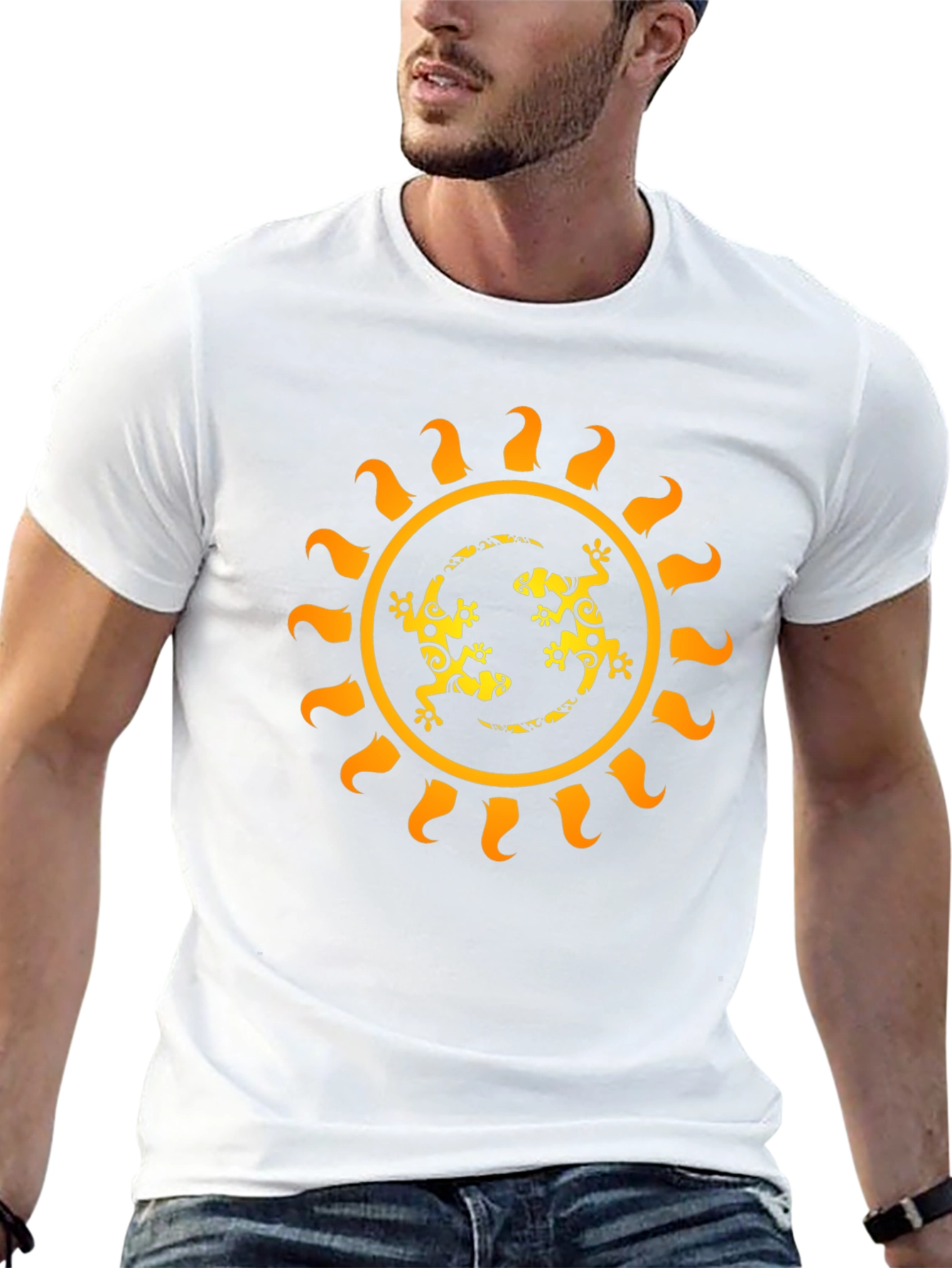 Lizard Sun Graphic T-Shirt - Stylish & Unique!