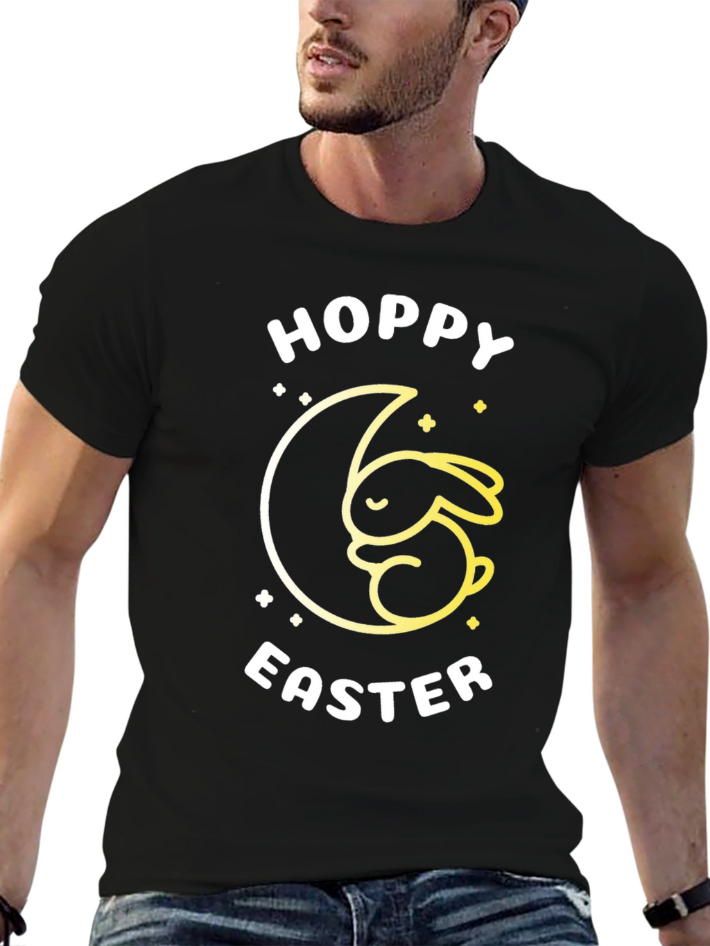 Hoppy Easter Black T-Shirt