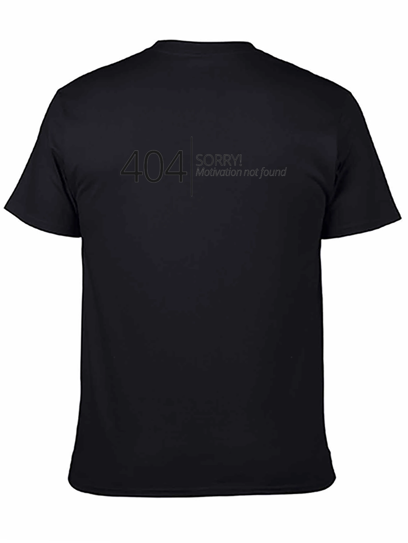 Minimalist Black 404 Graphic Tee - Error Style