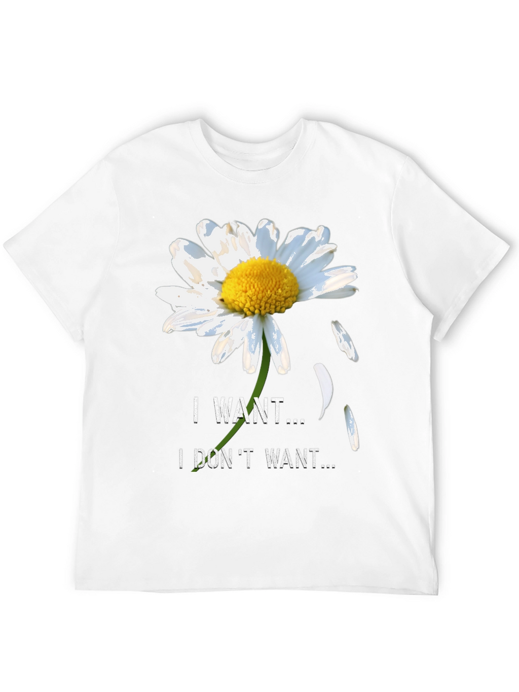 Daisy I Want I Dont Want Black T-Shirt