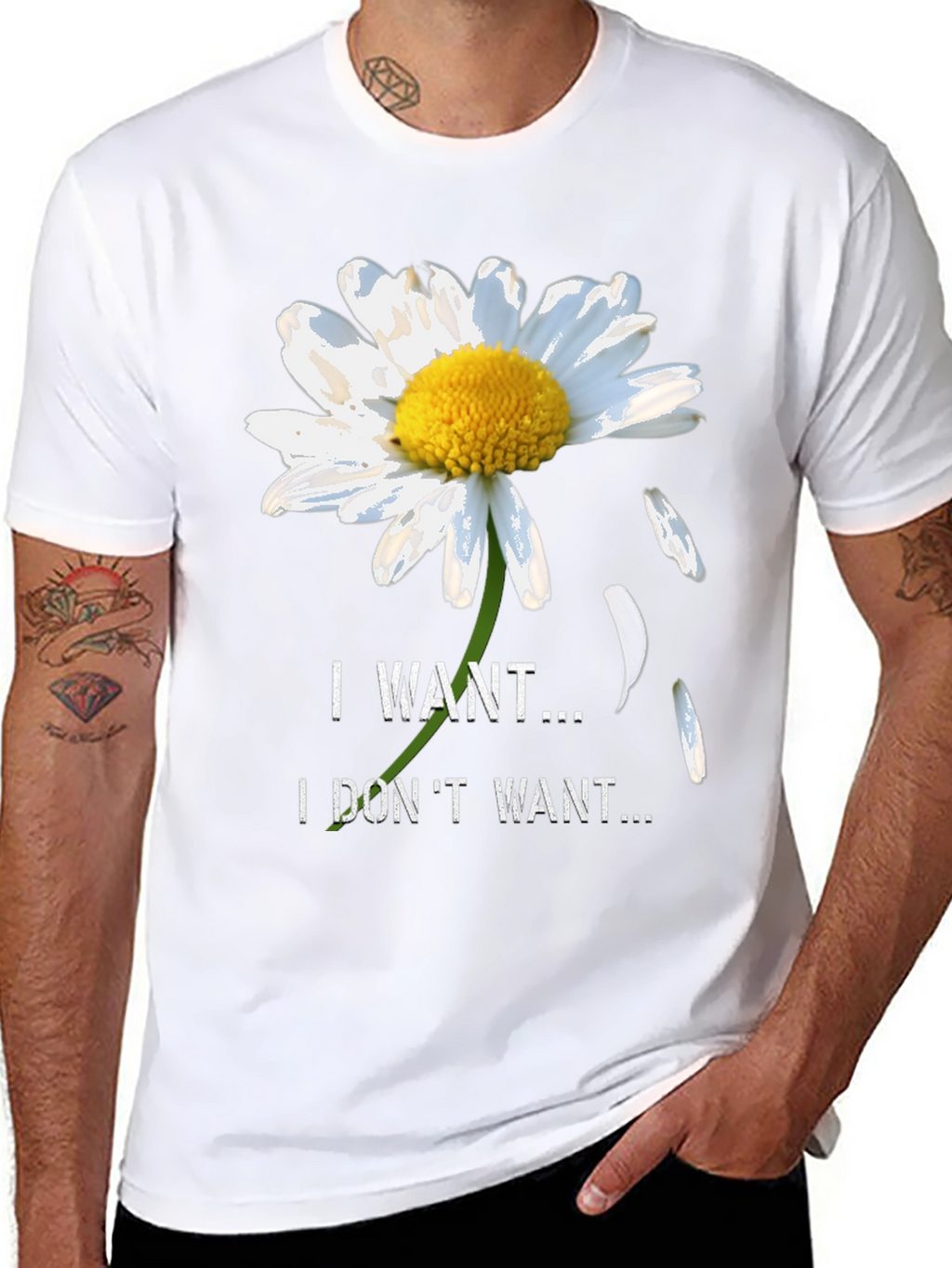 Daisy I Want I Dont Want Black T-Shirt