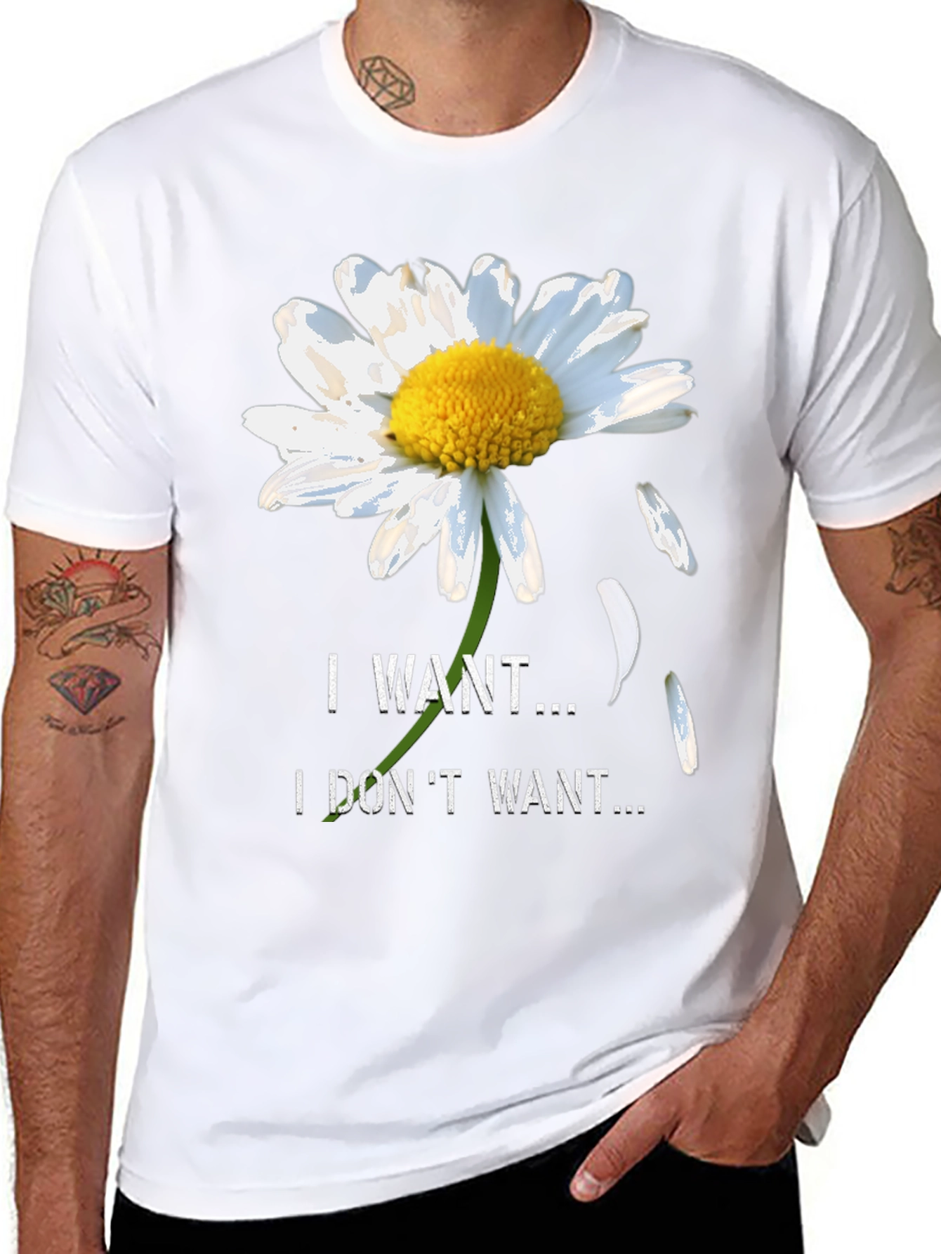 Daisy I Want I Dont Want Black T-Shirt