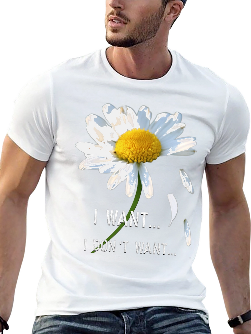 Daisy I Want I Dont Want Black T-Shirt