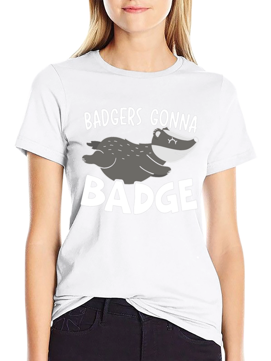 Badgers Gonna Badge Black Graphic Tee