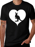 Kangaroo Love Heart T-Shirt - Mens Graphic Tee