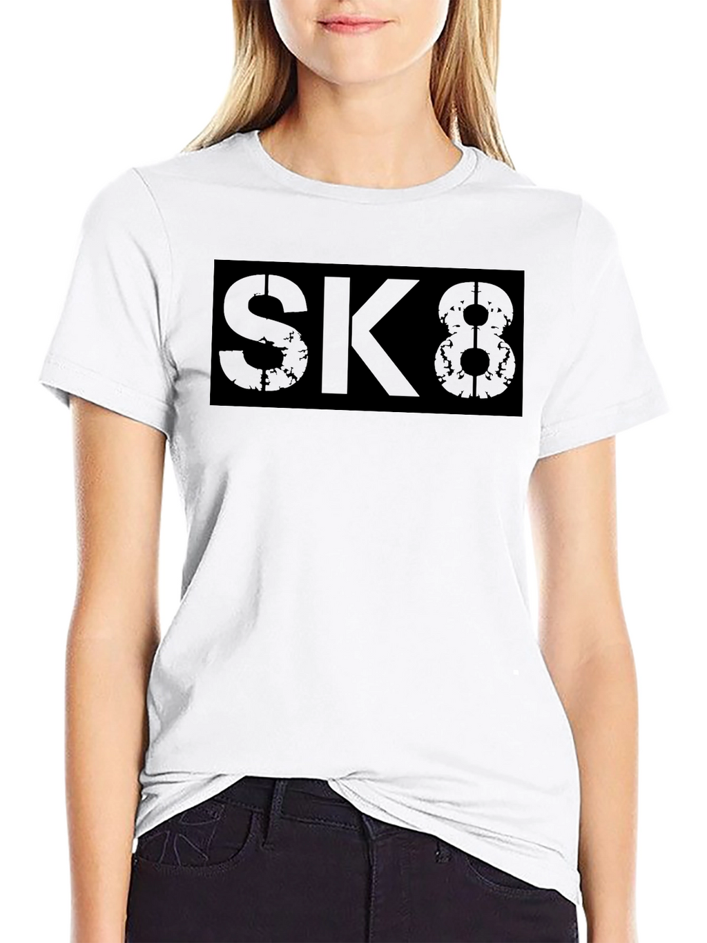 SK8 Black Graphic T-Shirt - Urban Style Tee