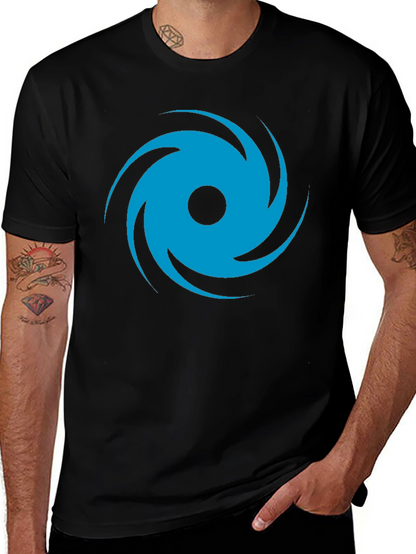 🌀Whirlwind Graphic T-Shirt - Casual Black Tee