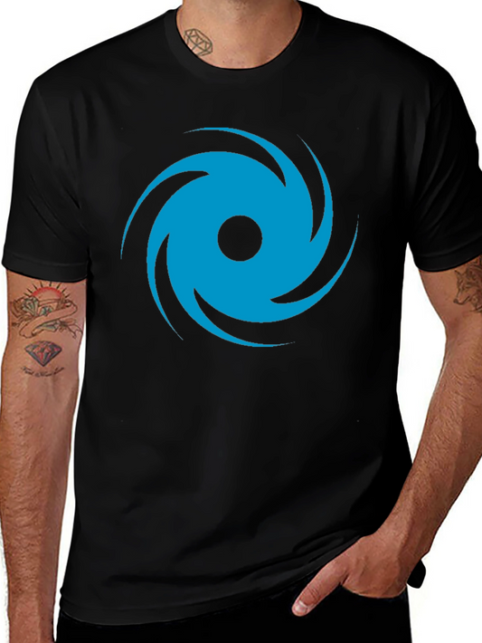 🌀Whirlwind Graphic T-Shirt - Casual Black Tee