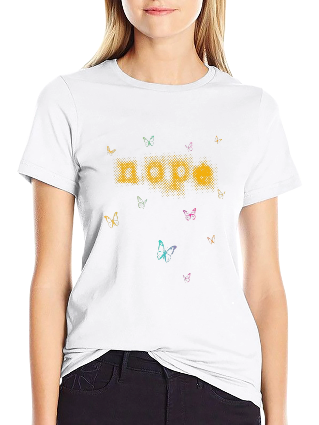 Nope Butterfly Graphic T-Shirt - Soft Cotton Crew Neck