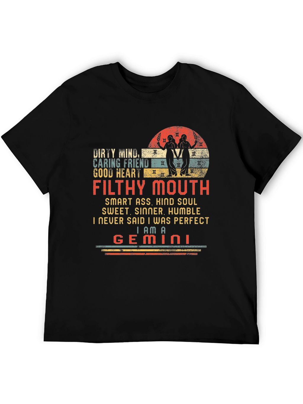 Gemini Zodiac Graphic T-Shirt - Filthy Mouth