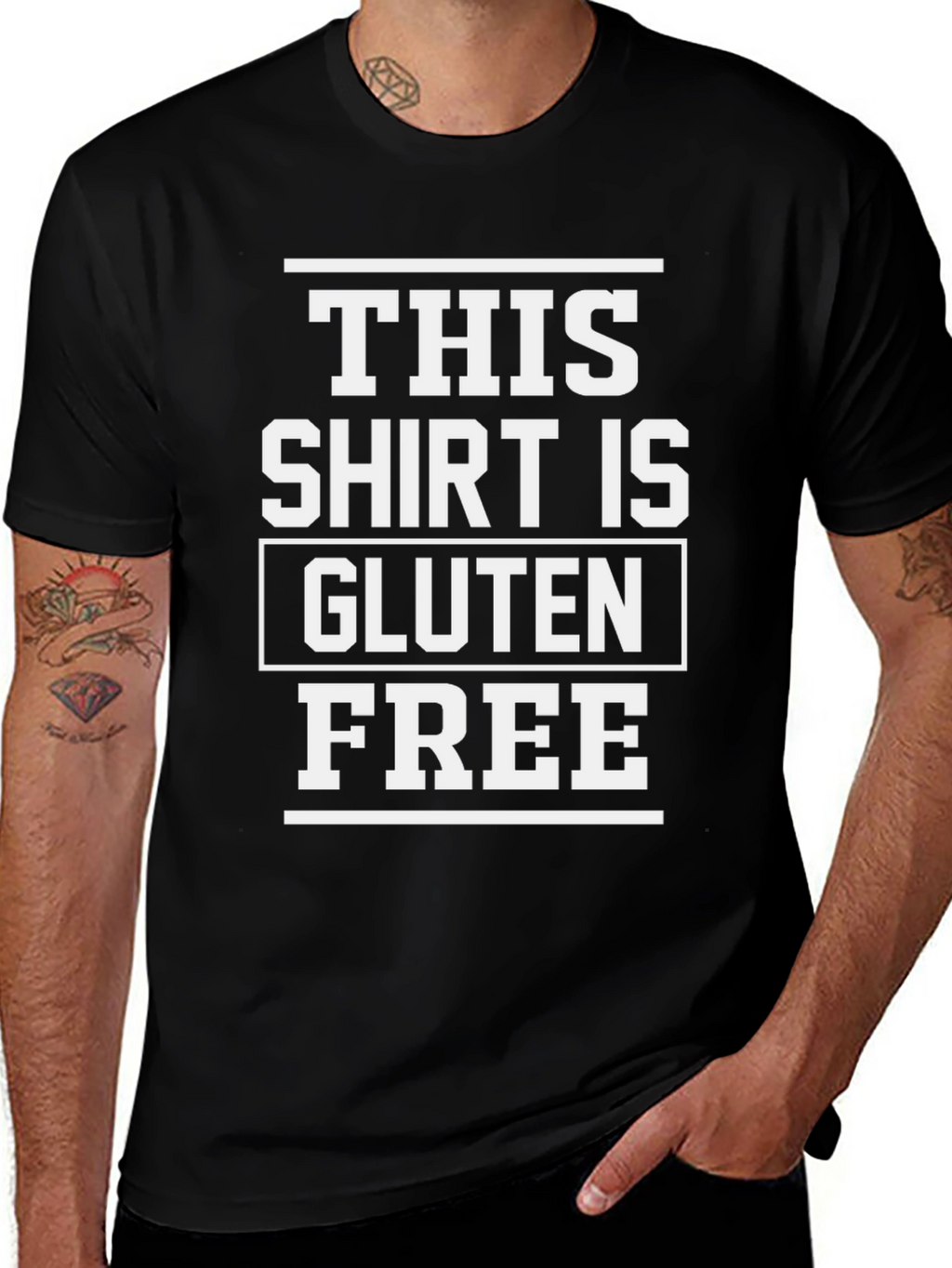 Gluten Free T-Shirt - Black Graphic Tee