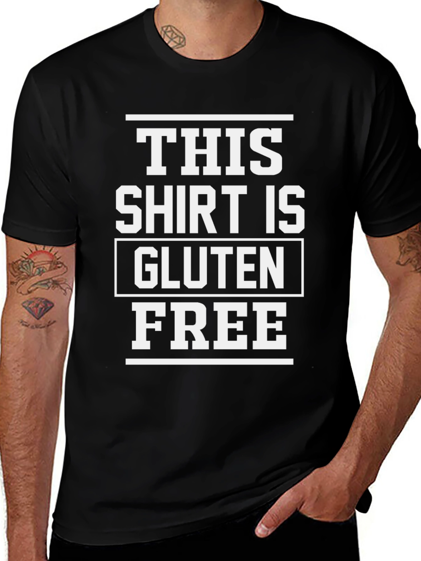 Gluten Free T-Shirt - Black Graphic Tee