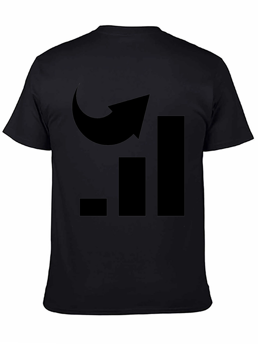 Uplifting Graph Arrow Tee - Black Graphic T-Shirt