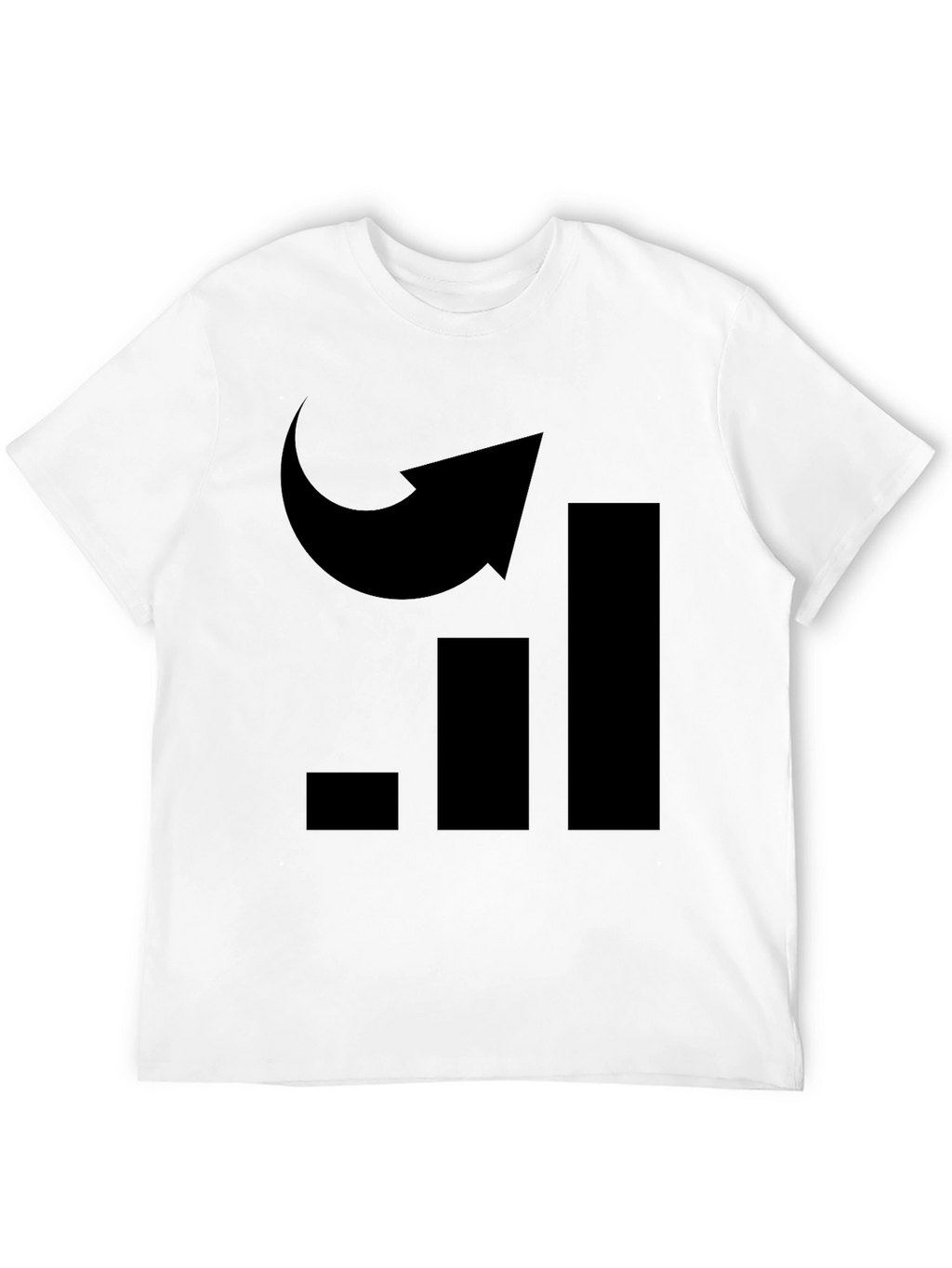 Uplifting Graph Arrow Tee - Black Graphic T-Shirt