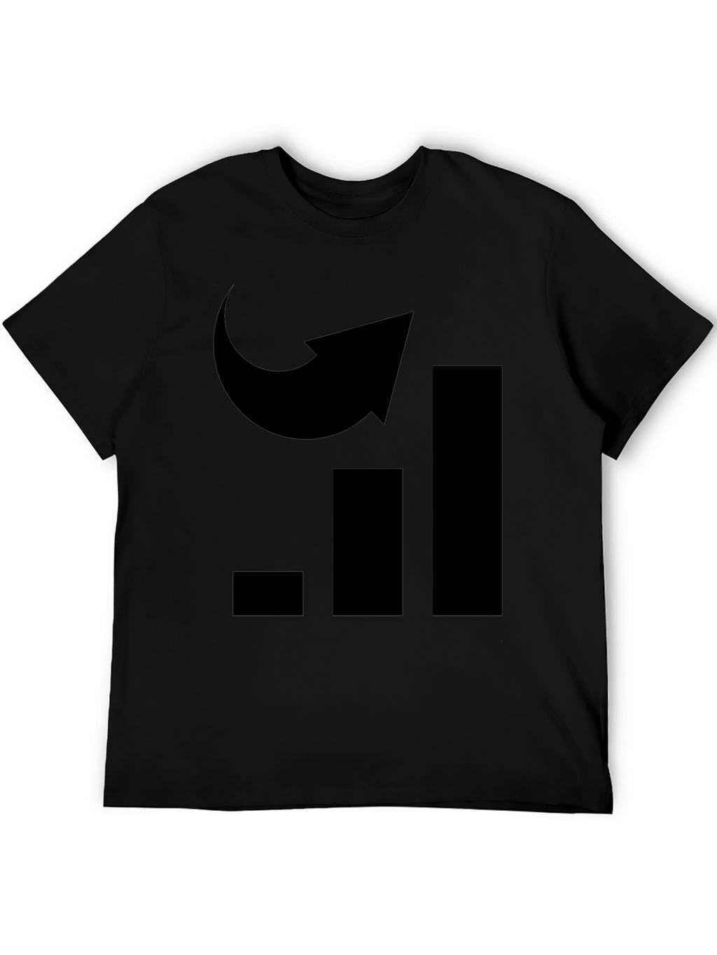 Uplifting Graph Arrow Tee - Black Graphic T-Shirt
