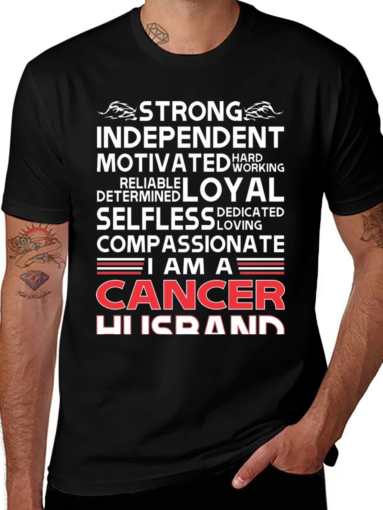 Strong Cancer Husband Graphic Tee