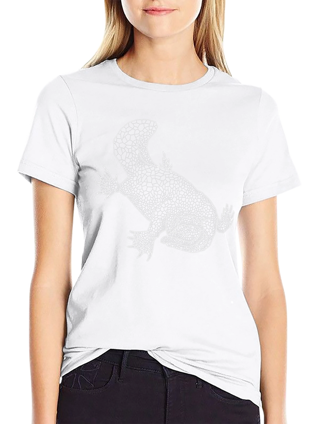 Geometric Platypus Graphic Tee - Black Cotton