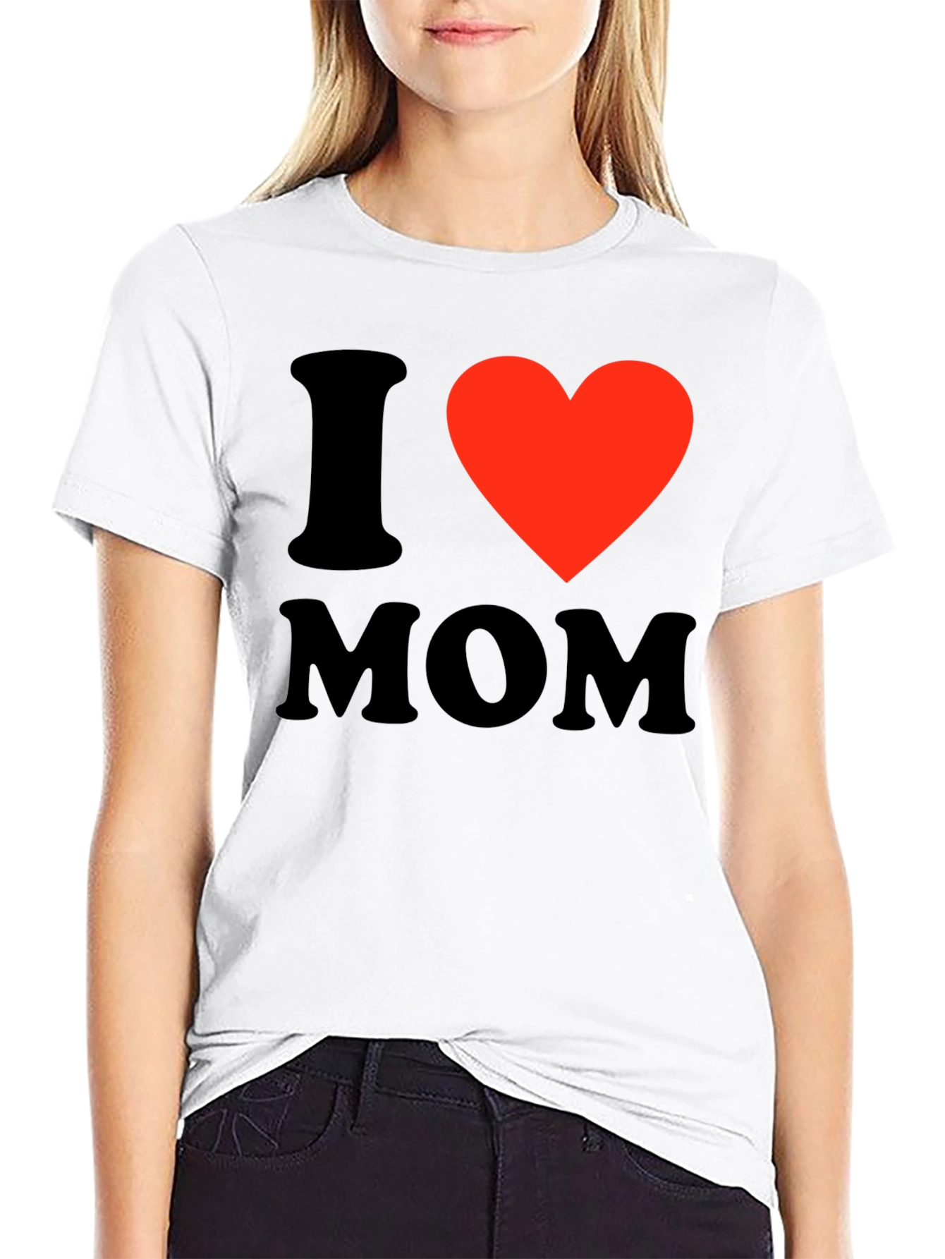 I Heart Mom Black T-Shirt - Express Your Love!