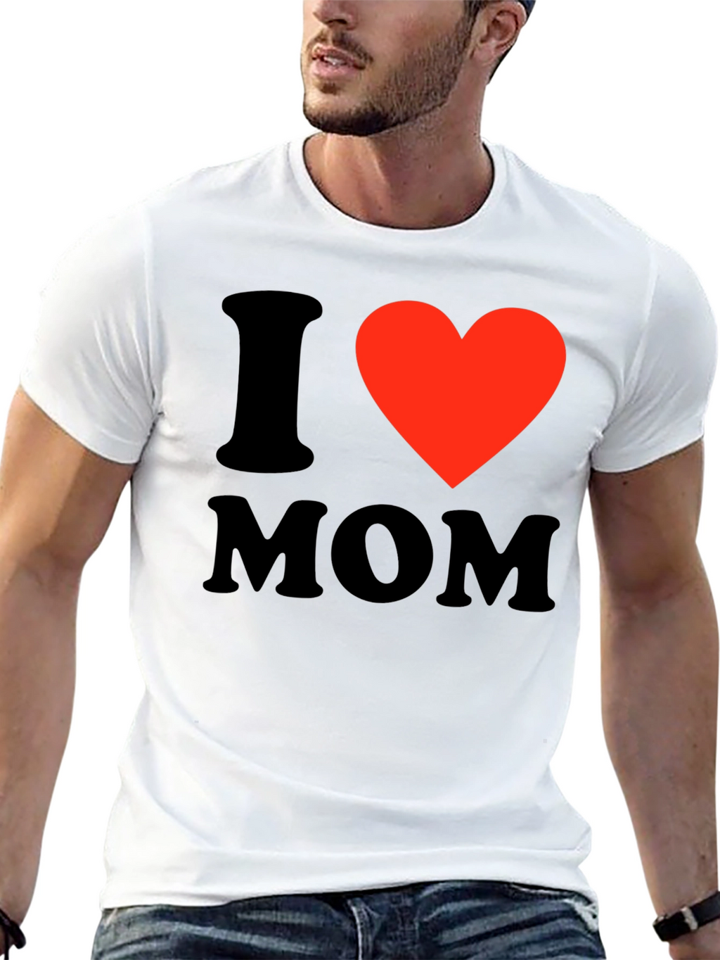 I Heart Mom Black T-Shirt - Express Your Love!