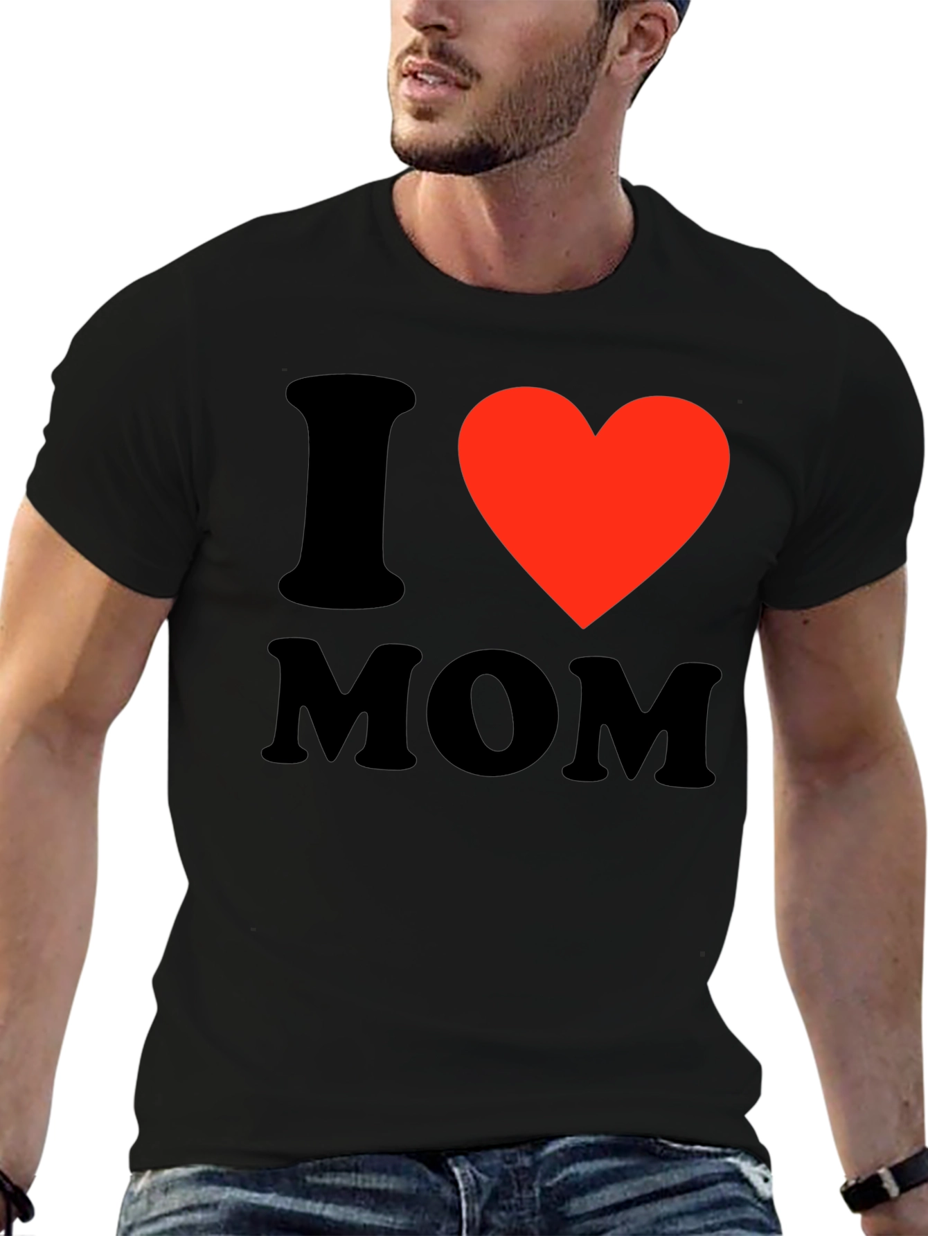 I Heart Mom Black T-Shirt - Express Your Love!