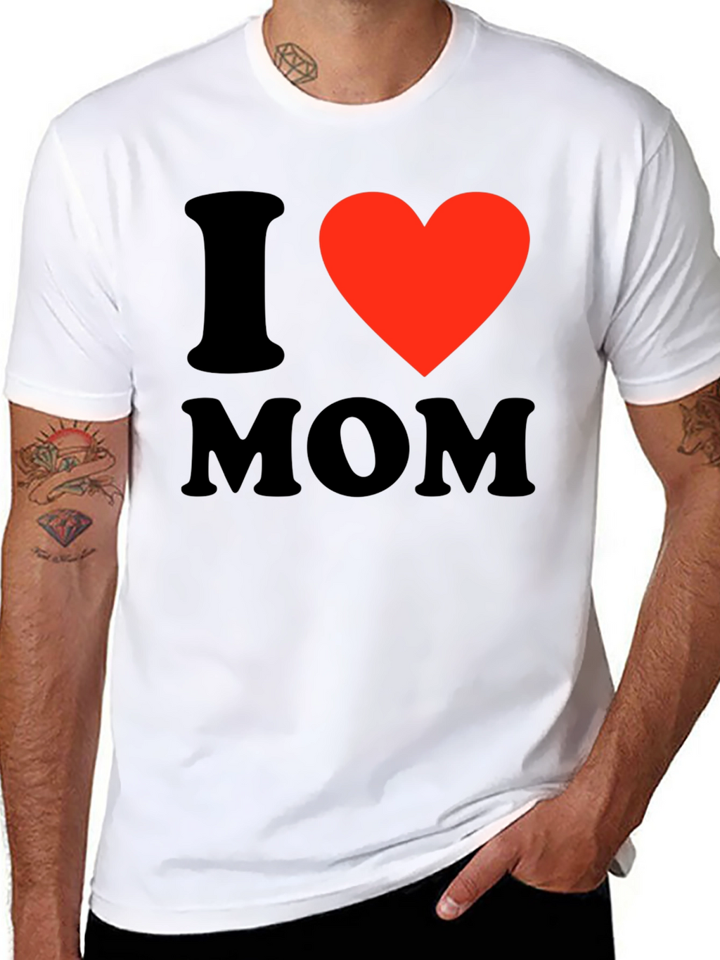 I Heart Mom Black T-Shirt - Express Your Love!