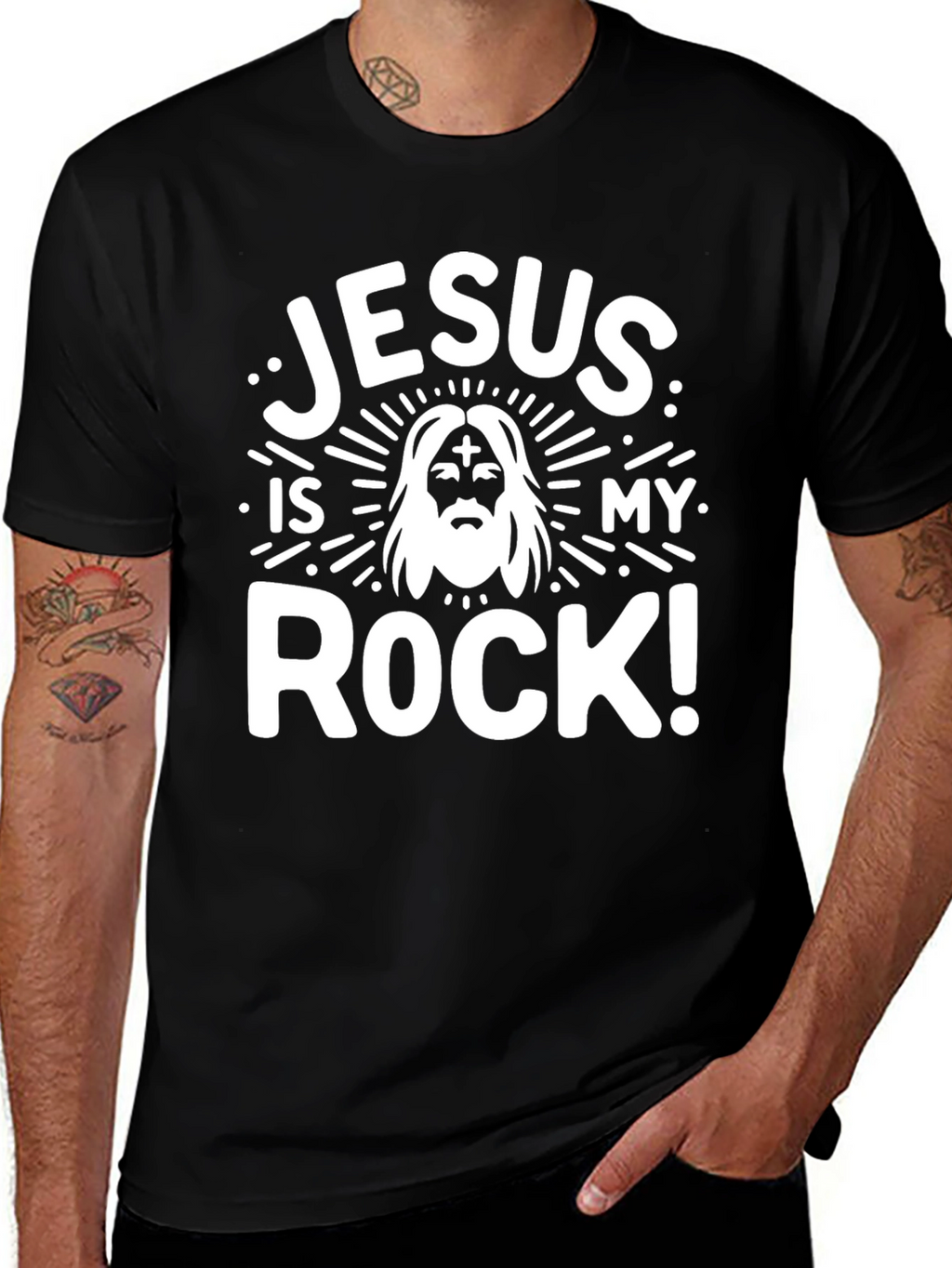 Jesus is My Rock Graphic Tee