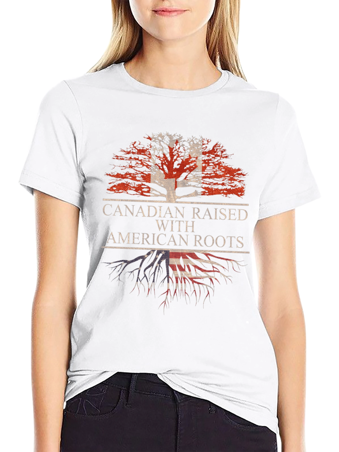 Canadian Raised with American Roots T-Shirt