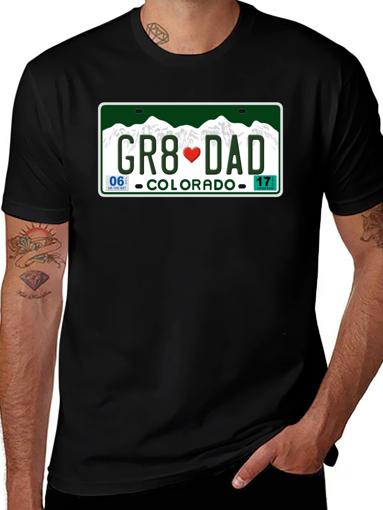 Great Dad Colorado License Plate T-Shirt