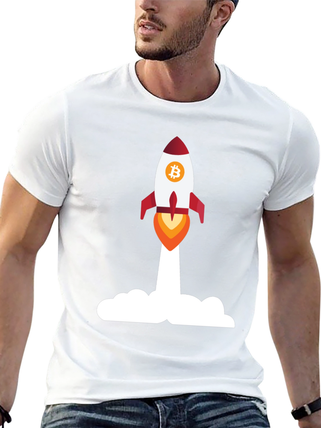 Bitcoin Rocket Launch T-Shirt - Crypto Apparel