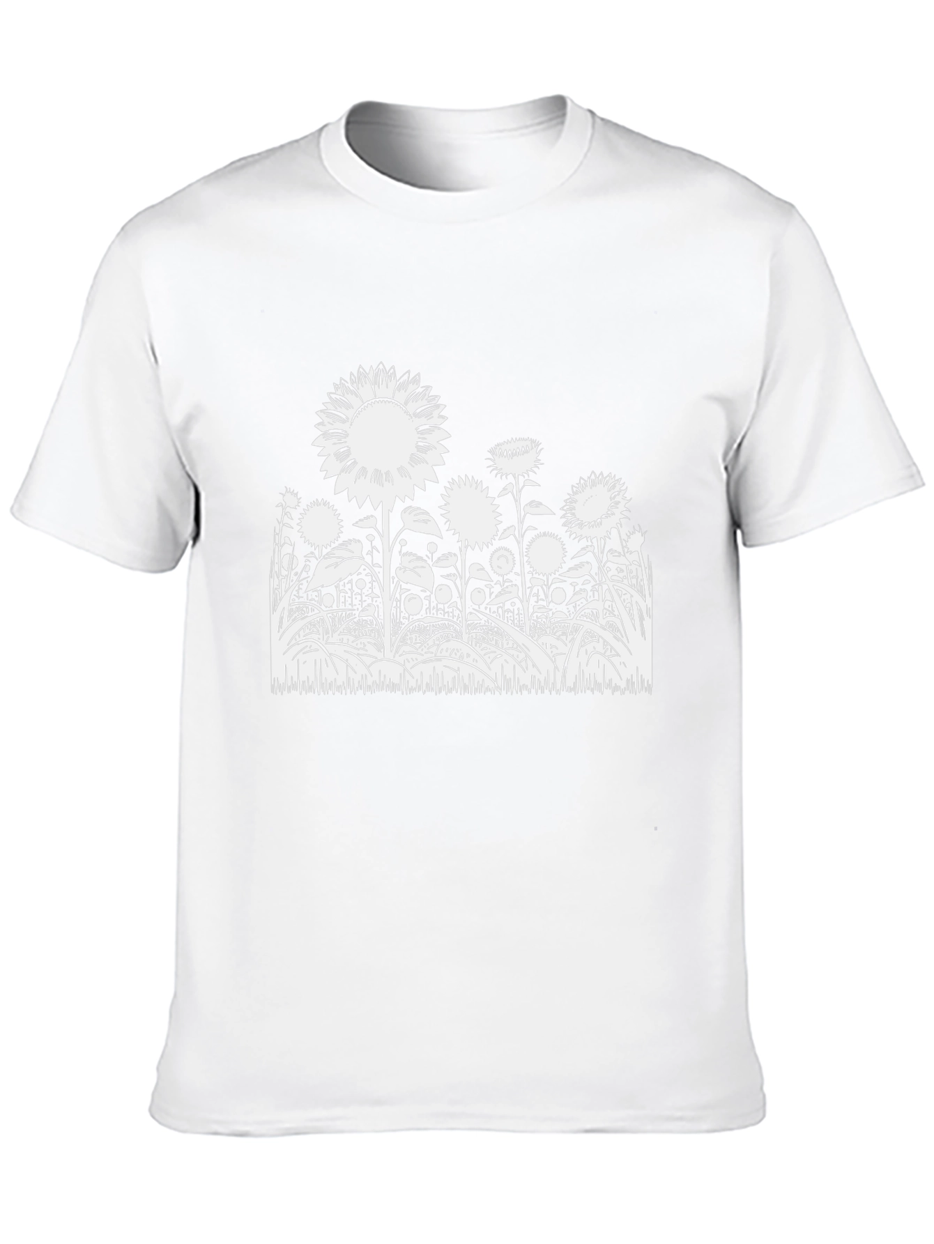 Sunflower Graphic Tee - Stylish Black Cotton T-Shirt