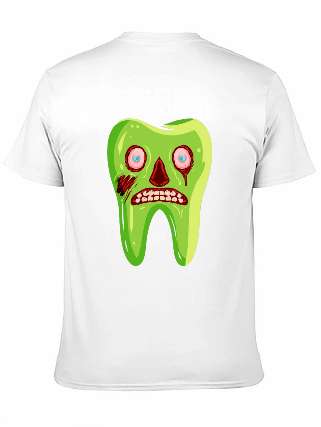 Zombie Tooth Graphic Tee - Novelty Halloween Shirt