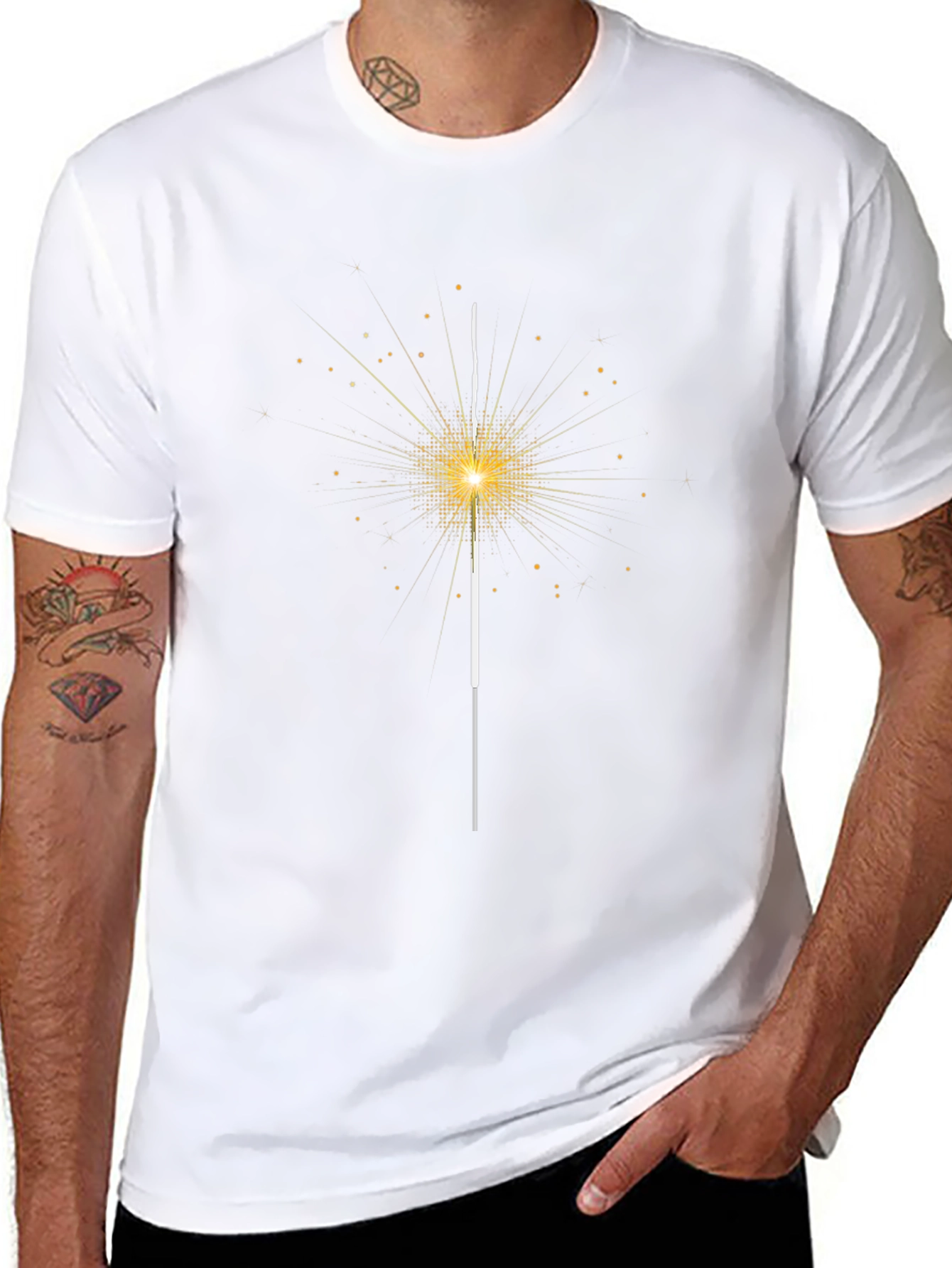 Sparkler Graphic Black T-Shirt