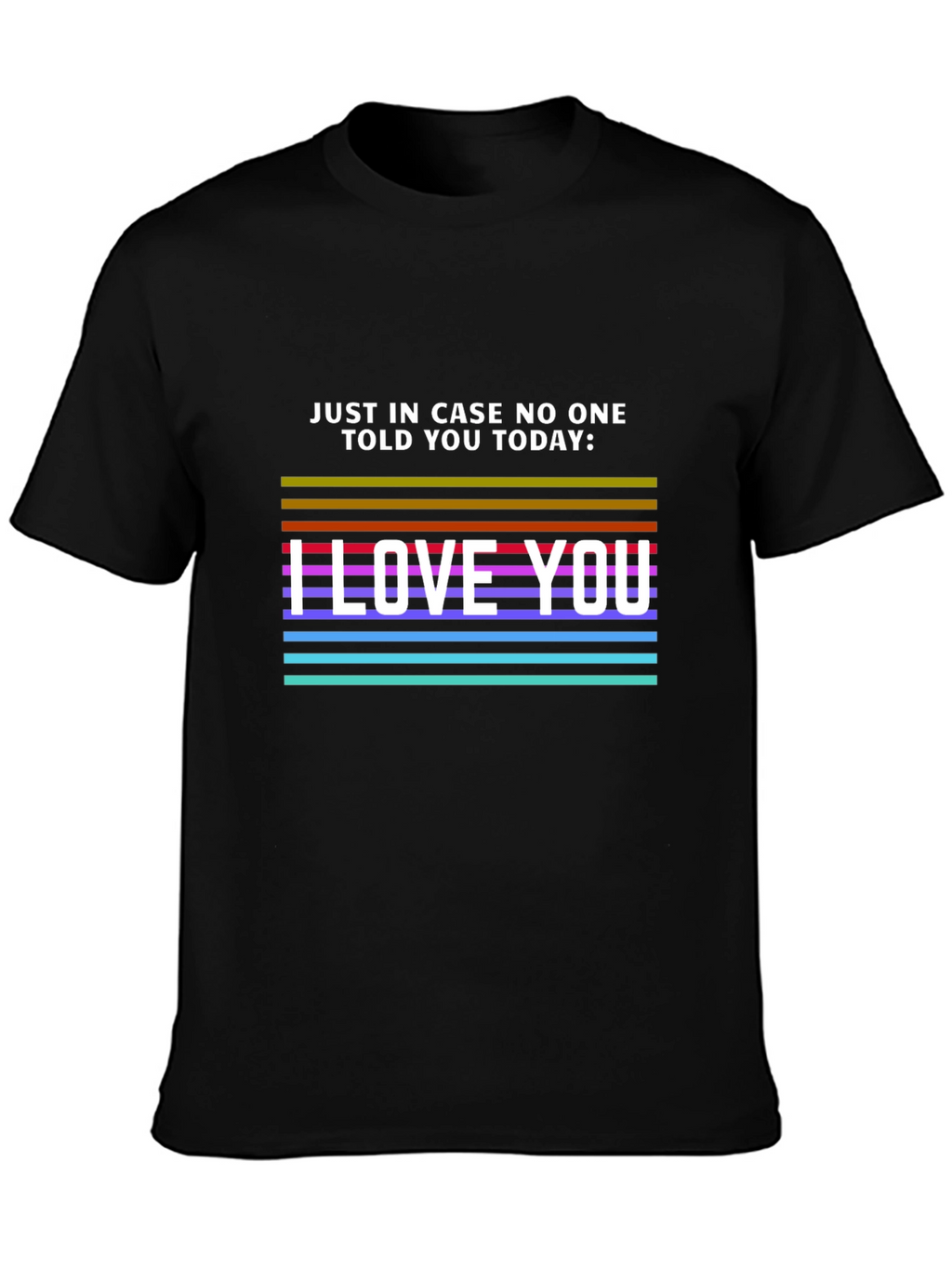 I Love You Graphic Tee - Black Casual T-Shirt