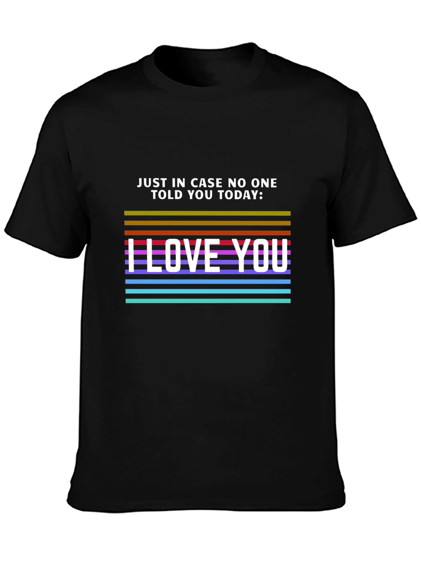 I Love You Graphic Tee - Black Casual T-Shirt