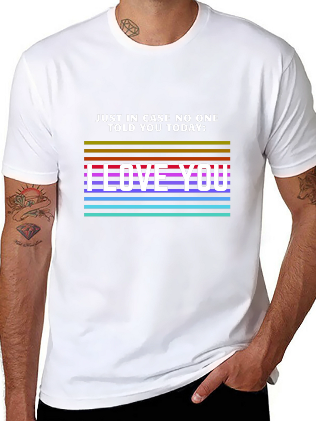 I Love You Graphic Tee - Black Casual T-Shirt